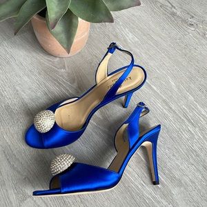 ♠️KATE SPADE / blue rhinestones heel shoes
